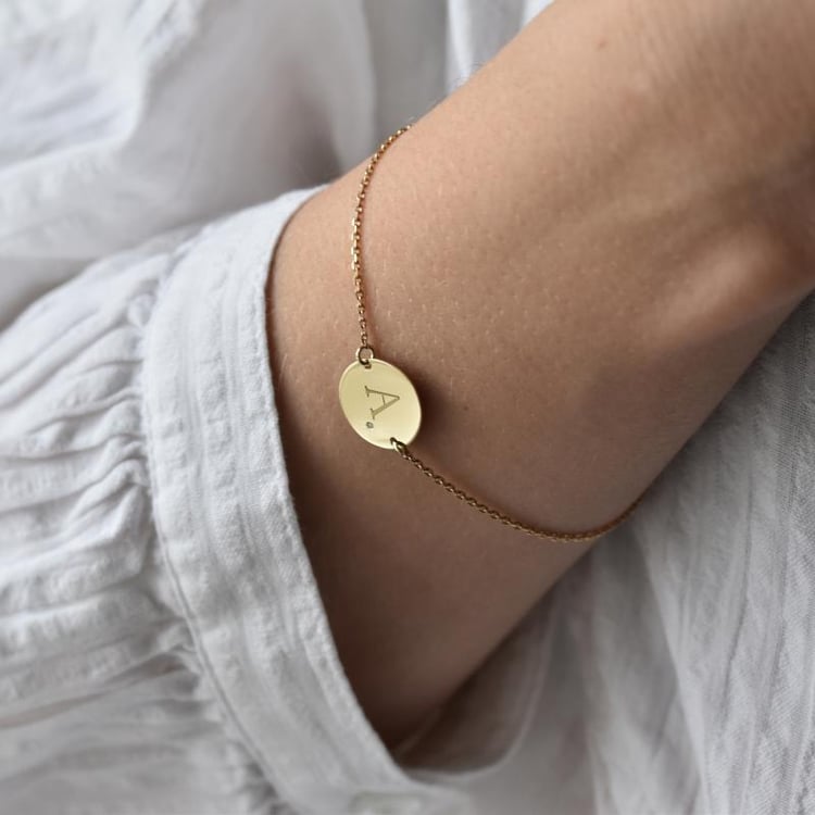 Zlatý náramek s bílým diamantem 17124