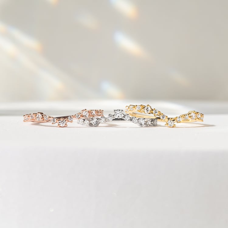 Vykrojený eternity prsten s lab-grown diamanty Kenzie 141753