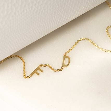 Stříbrný náramek se 2 písmenky podle vaší volby Annika