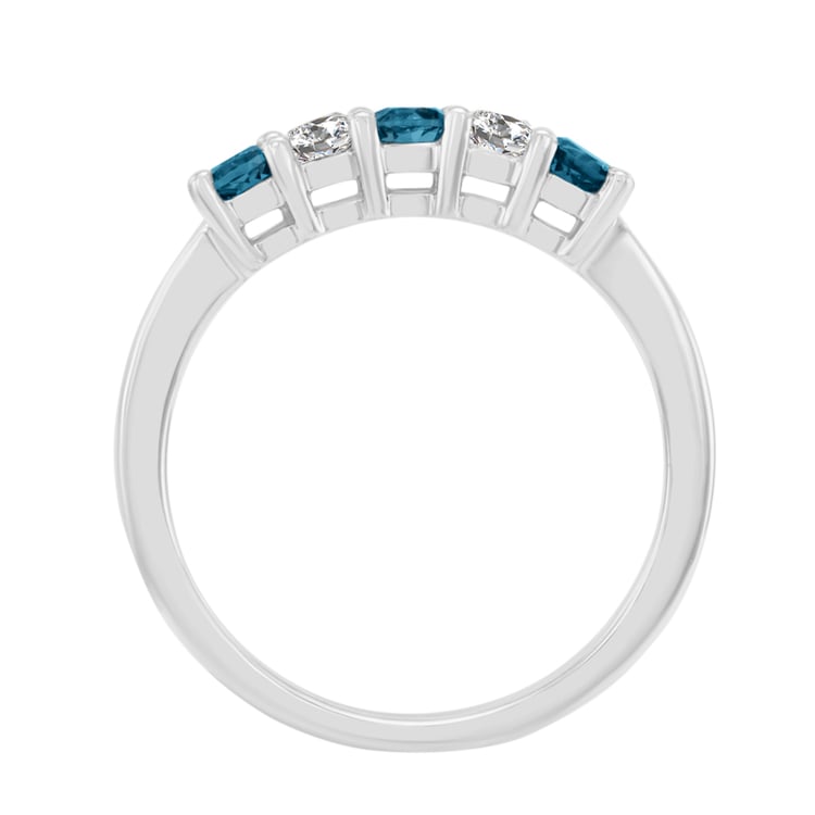 Prsten z bílého zlata s diamanty 5369