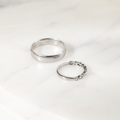 Eternity prsten s lab-grown diamanty a pánský komfortní prsten Paloma