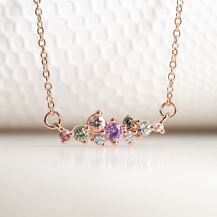 Cluster náhrdelník s drahokamy Kianna 131947