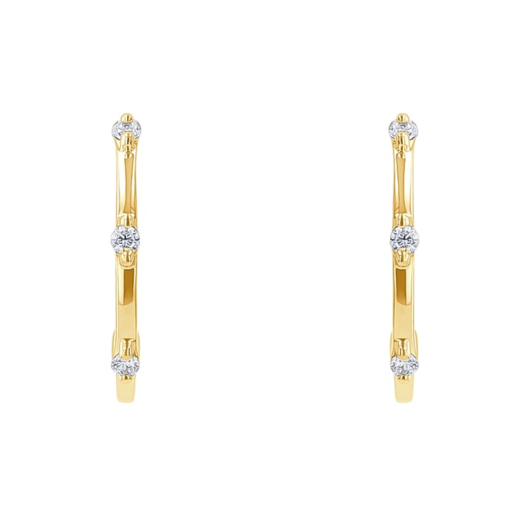 Kruhové náušnice s lab-grown diamanty Ramila 134404