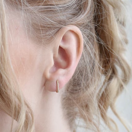 Minimalistické náušnice s diamanty Passang