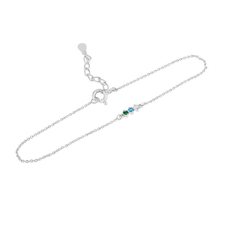 Stříbrný náramek s drahokamy dle vašeho výběru Joe 101786