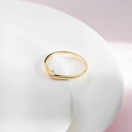 Stříbrný vykrojený prsten s lab-grown diamantem Doreen