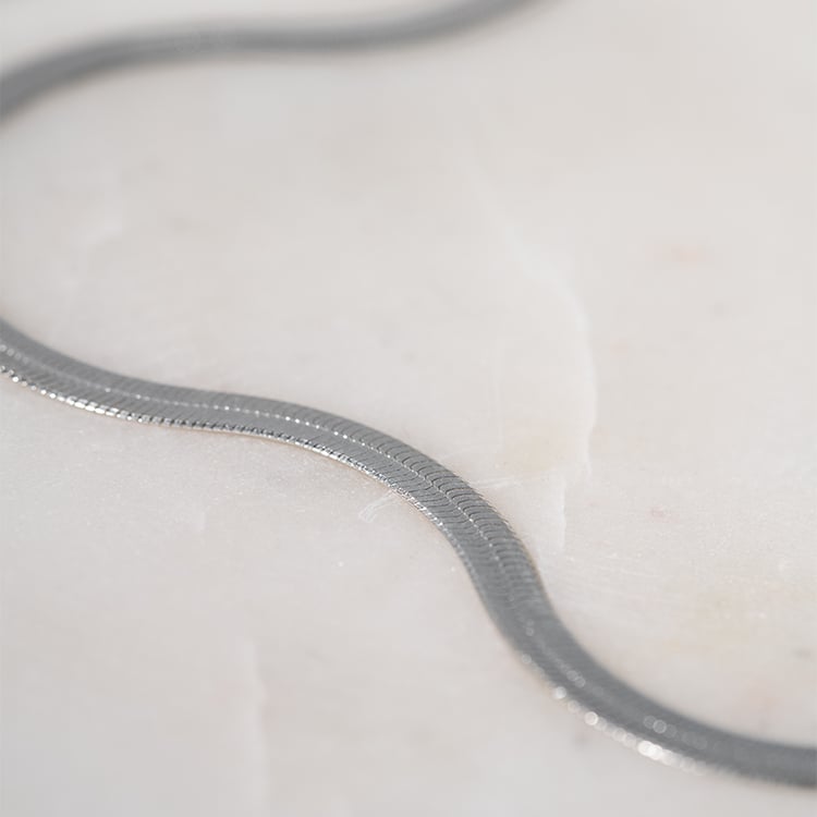 Herringbone plochý řetízek 45 cm ze stříbra 129593