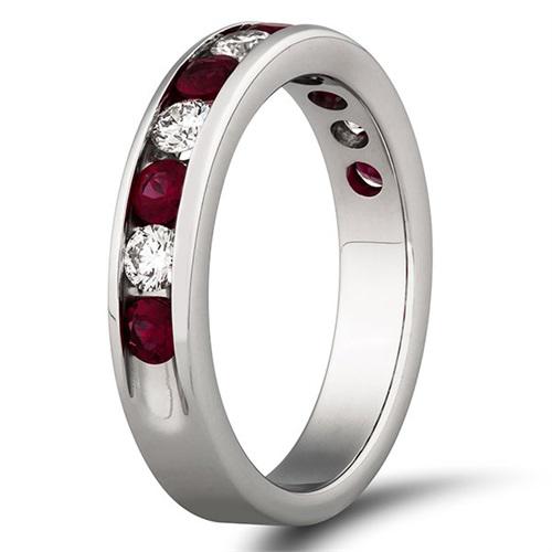 Zlatá obroučka zdobená rubíny 6400