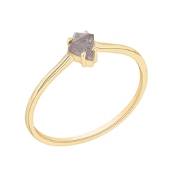 Minimalistický prsten se salt and pepper diamantem Erebos