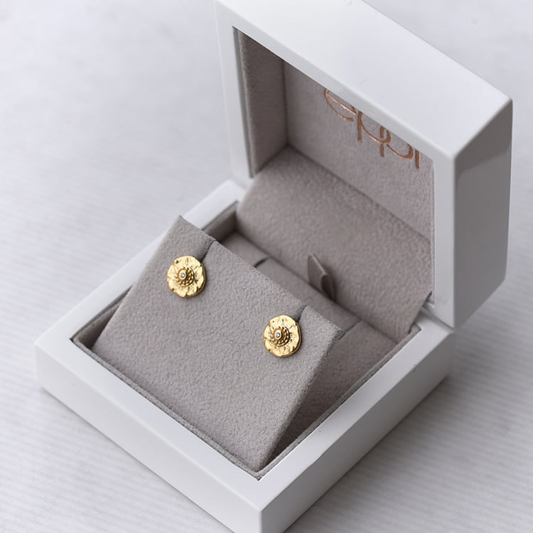 Náušnice z pozlaceného stříbra 72684