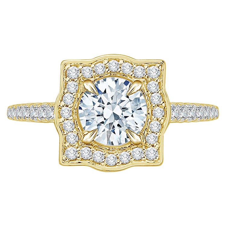 Zlatý zásnubní prsten s diamanty 74254