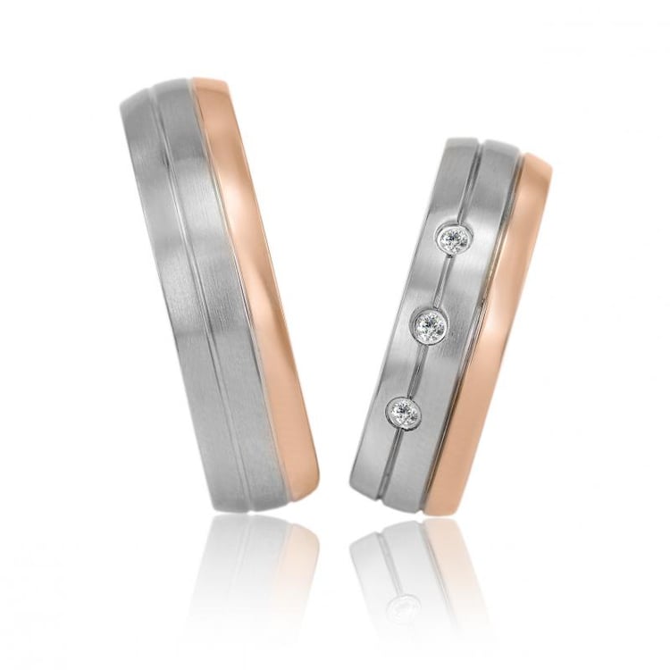 Snubní prsteny s diamanty ze zlata 21914