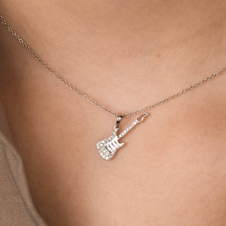 Zlatý přívěsek s lab-grown diamantem ve tvaru kytary 165748