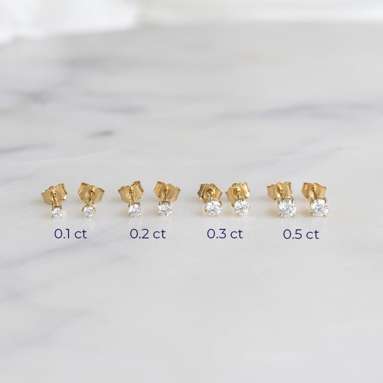 Náušnice s výběrem karátové váhy lab-grown diamantů Christi 106289