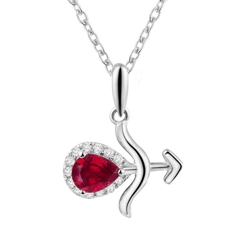 Rubínový přívěsek ve znamení Střelce s diamanty Centauro