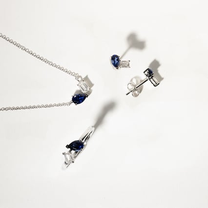 Kolekce šperků Toi et Moi s lab-grown diamantem a safírem Querida