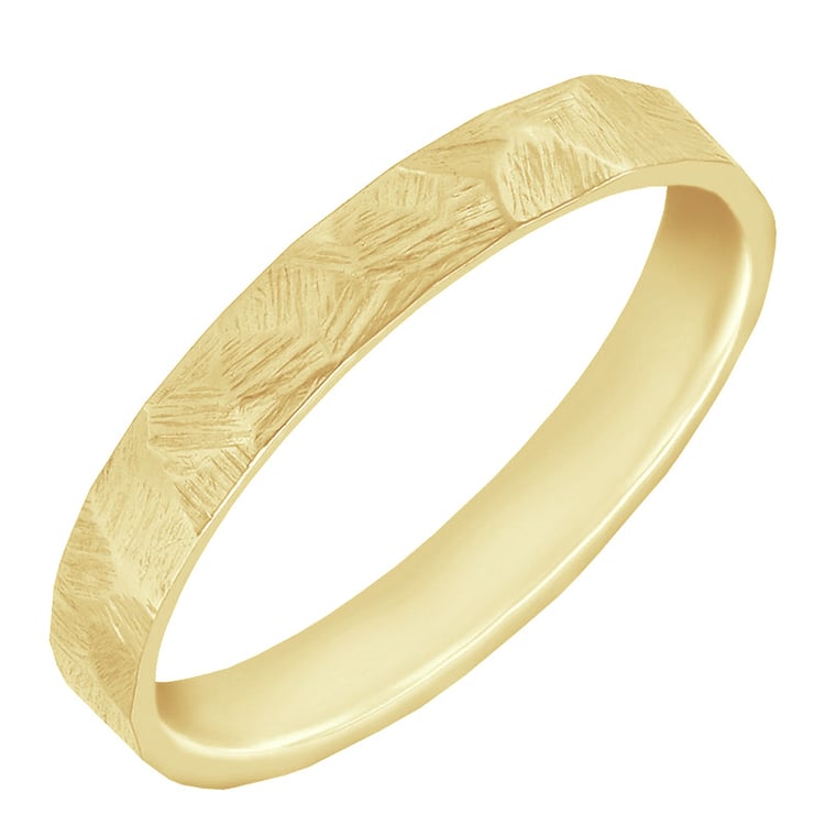 Tepané a škrábané snubní prsteny se srdcem a diamantem Ernie 106310