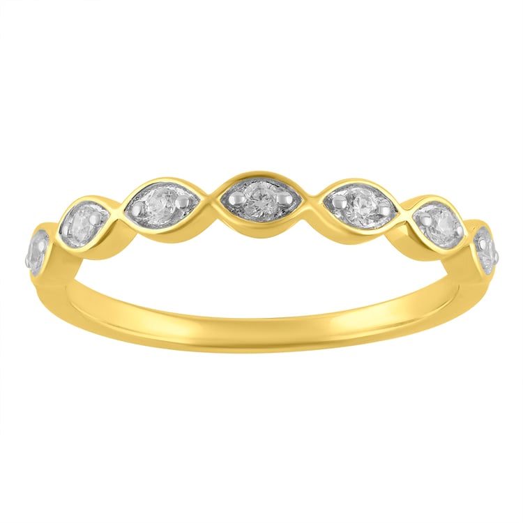 Zlatý prsten s lab-grown diamanty Evelyn