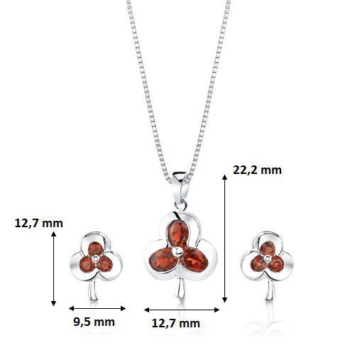 KOlekce ze stříbra s granáty 12409