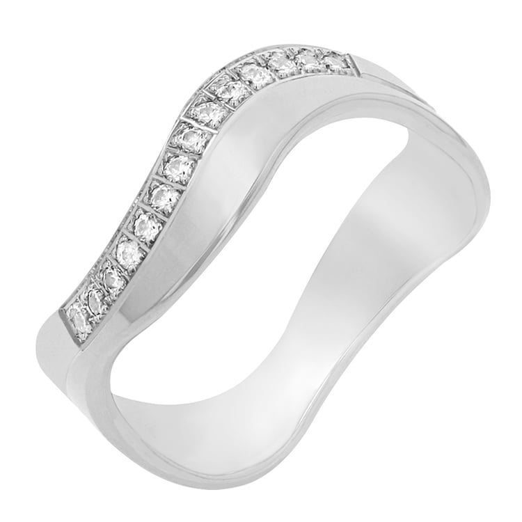 Dámský snubní prsten z bílého zlata 77877