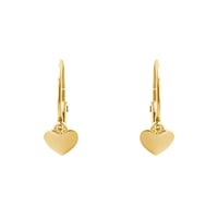 Zlaté dětské náušnice se srdíčky Angie