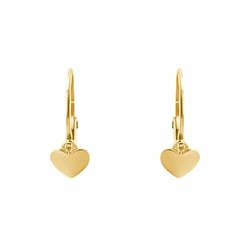 Zlaté dětské náušnice se srdíčky Angie