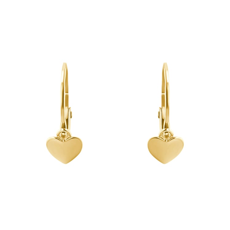 Zlaté dětské náušnice se srdíčky Angie