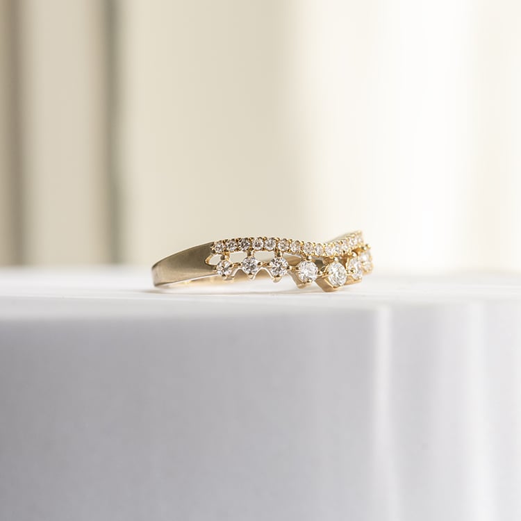 Diamantový dvojitý prsten Hebe 144829