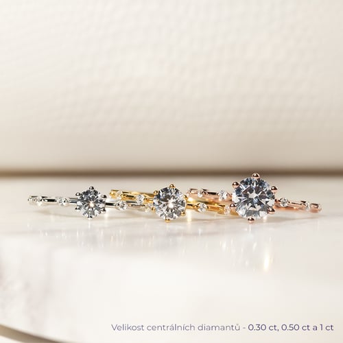 Zásnubní prsten s lab-grown diamanty Imelda