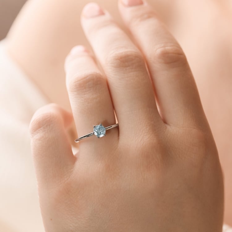 Zásnubní prsten s akvamarínem Birdie 152780