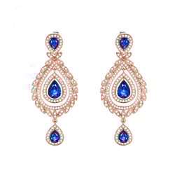 Luxusní safírové náušnice s diamanty Edee