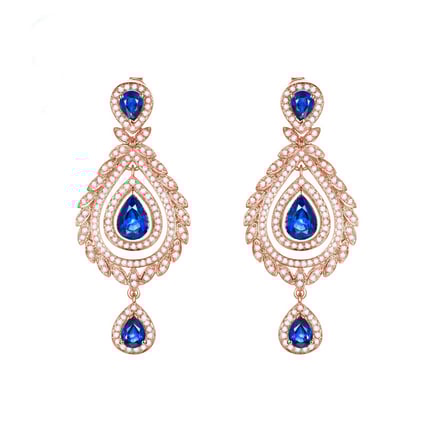 Luxusní safírové náušnice s diamanty Edee