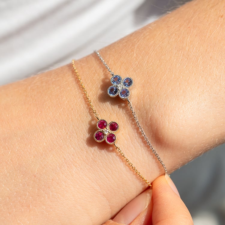 Tanzanitový náramek s diamantem Reith 144355