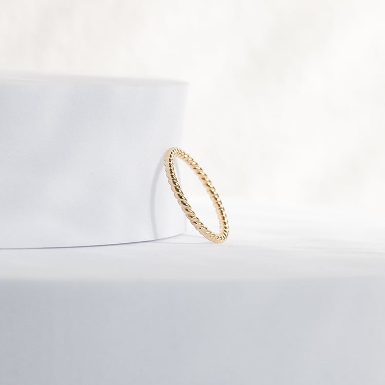 Stříbrný propletený prsten Twisty 142688