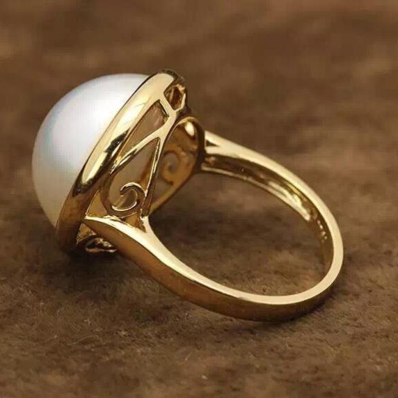 Zlatý prsten s perlou 13202