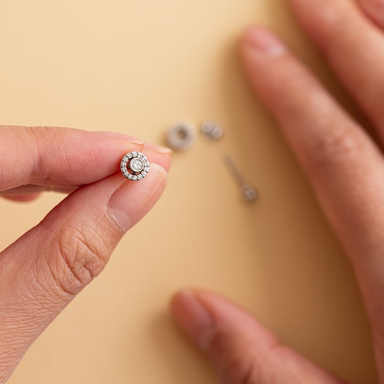 Náušnice 2v1 s diamanty Annabel 120749