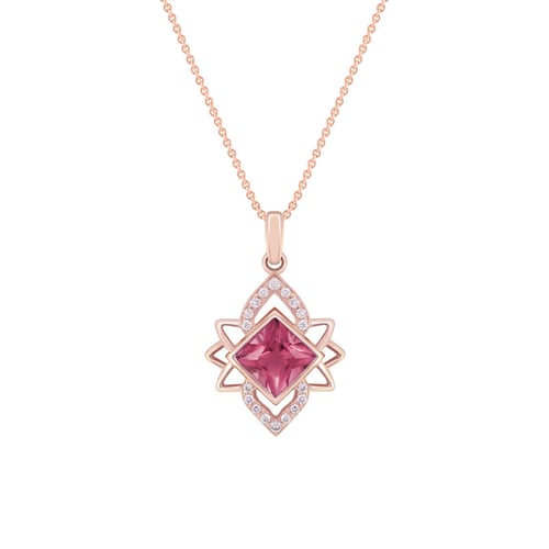 Turmalínový přívěsek s diamanty Kieran