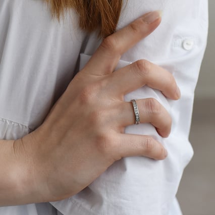 Eternity prsten s lab-grown diamanty a pánský komfortní prsten Branko