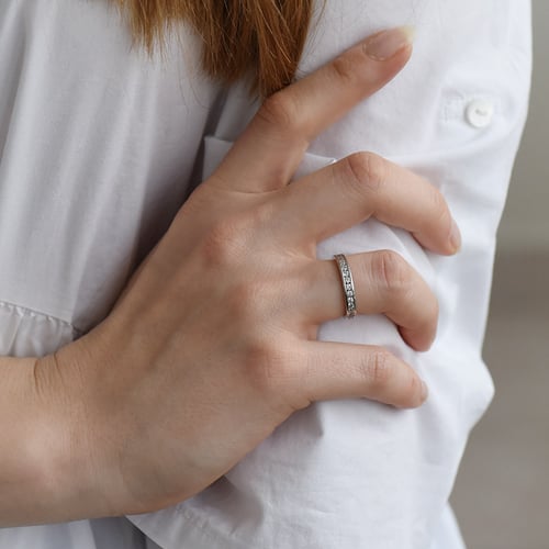 Eternity prsten s lab-grown diamanty a pánský komfortní prsten Branko