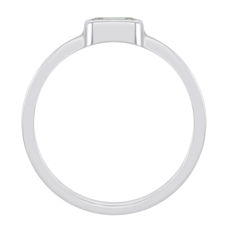 Zlatý zásnubní prsten s emerald diamantem 100347