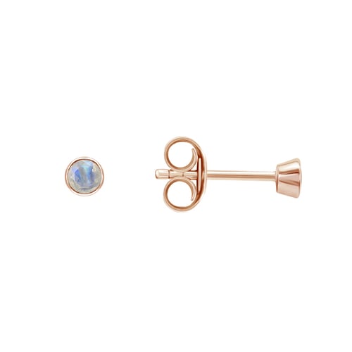 Minimalistické bezel náušnice s měsíčními kameny Tofine