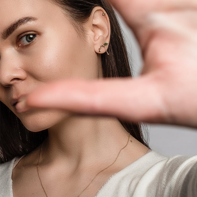 Zlaté náušnice 95337