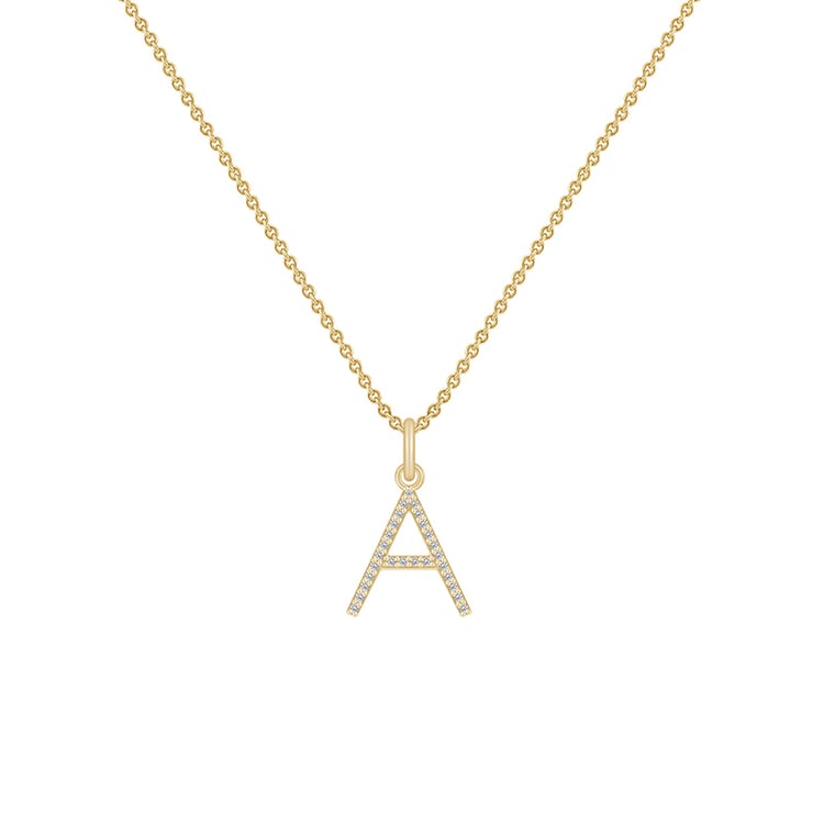 Personalizovaný diamantový přívěsek ze žlutého zlata 90194