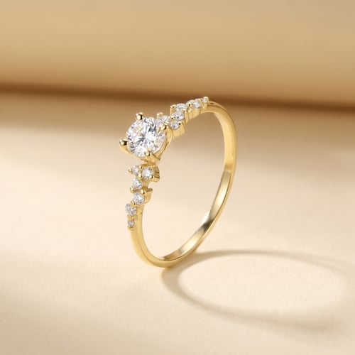 Zásnubní prsten s výběrem písmene a diamanty Carina