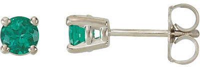 Smaragdové náušnice z bílého zlata 539