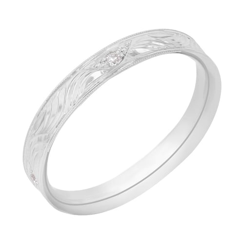 Zlaté snubní prsteny s gravírem a diamanty Davis