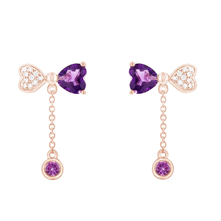 Náušnice s drahokamy a diamanty