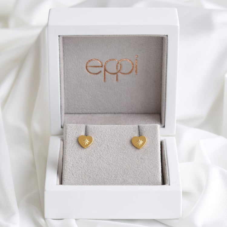 Stříbrné pozlacené srdíčka 81549