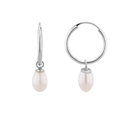 Zlaté visací náušnice s perlami Margo