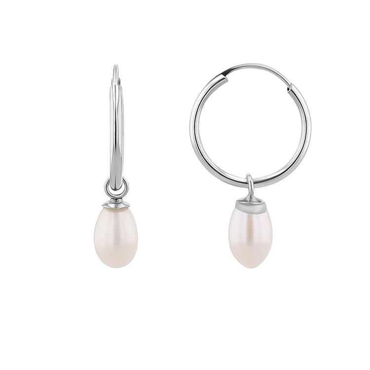 Zlaté visací náušnice s perlami Margo 123971